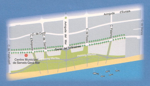 Localització del Centre Cívic de Gavà Mar